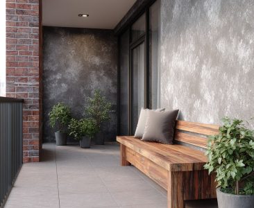 Modern Balcony Design with Exterior Texture Paint-img
