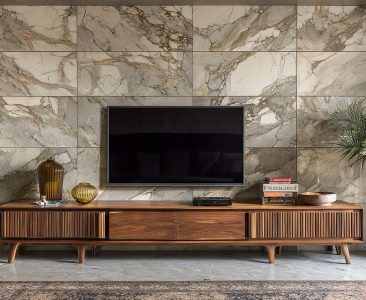 contemporary-persian-walnut-tv-unit-design-with-marble-tile-wall-and-drawer-storage-img