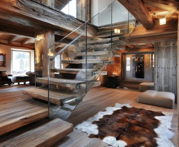 singhyashdeep_A_rustic_L-shaped_staircase_in_wood_and_glass_b_a7484984-ad1d-4ba8-b963-630c815dfa91_0-img